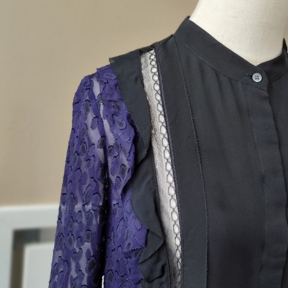 3.1 Phillip Lim Multiple lace see through blouse - Picture 6 of 9